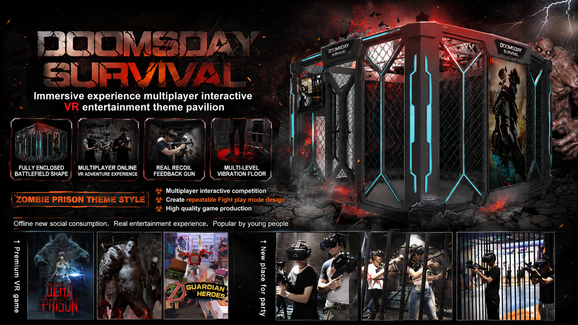 VR Doomsday Survival Cage Shooting Simulator