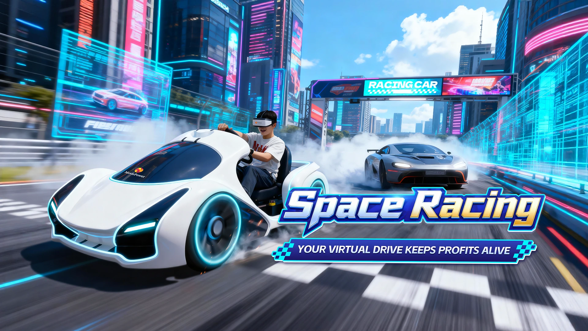 VR Space Racing Car Simulator