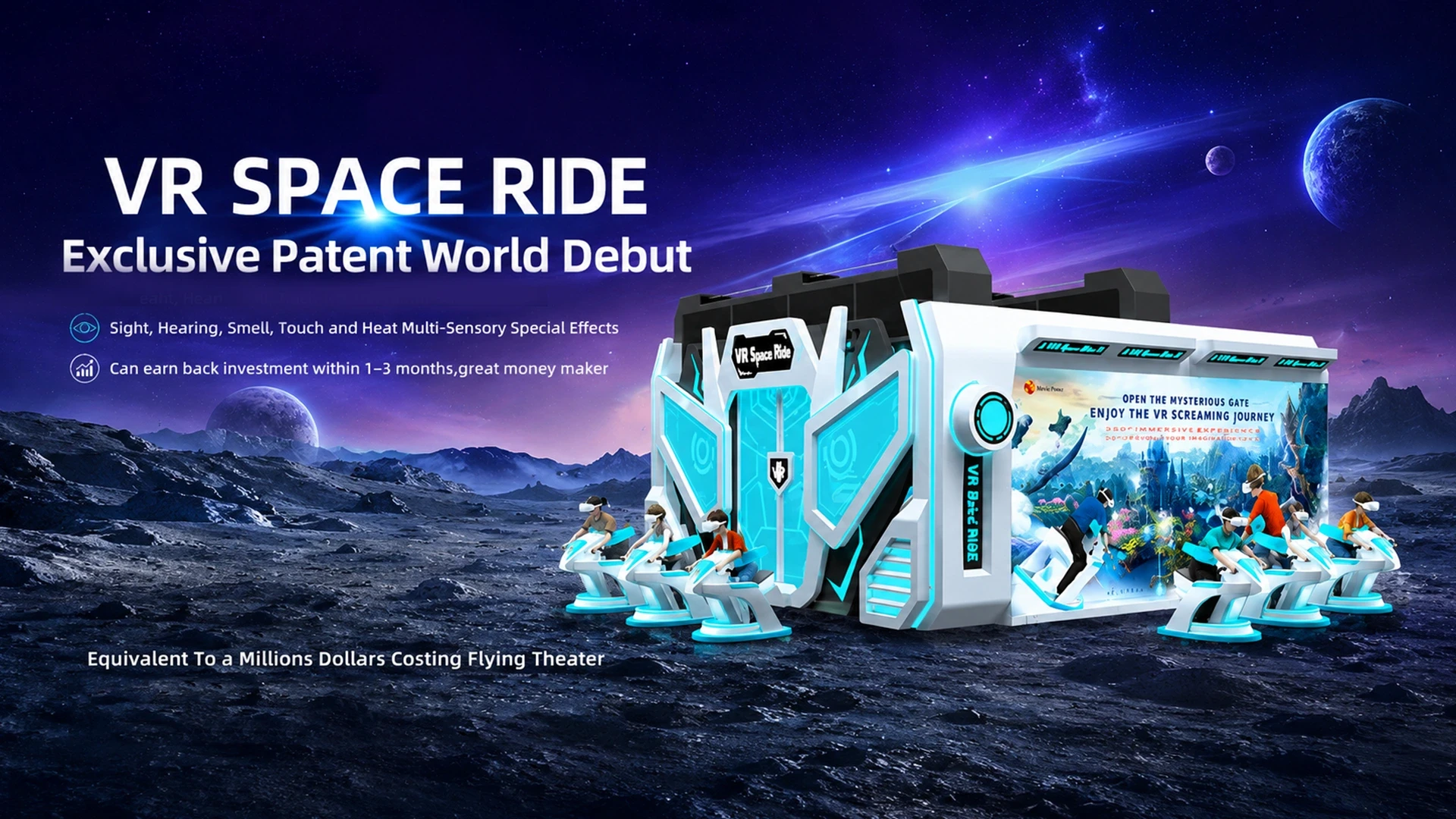 VR Space Ride Flying Cinema 8P