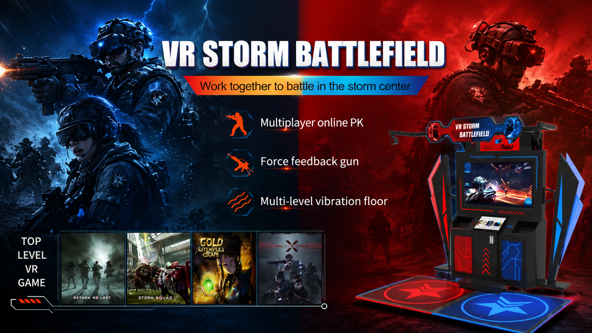 VR Storm Battlefield Shooting Simulator 2P