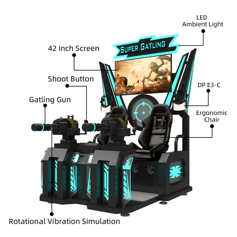 VR Super Gatling Shooting Simulator 2P - 4