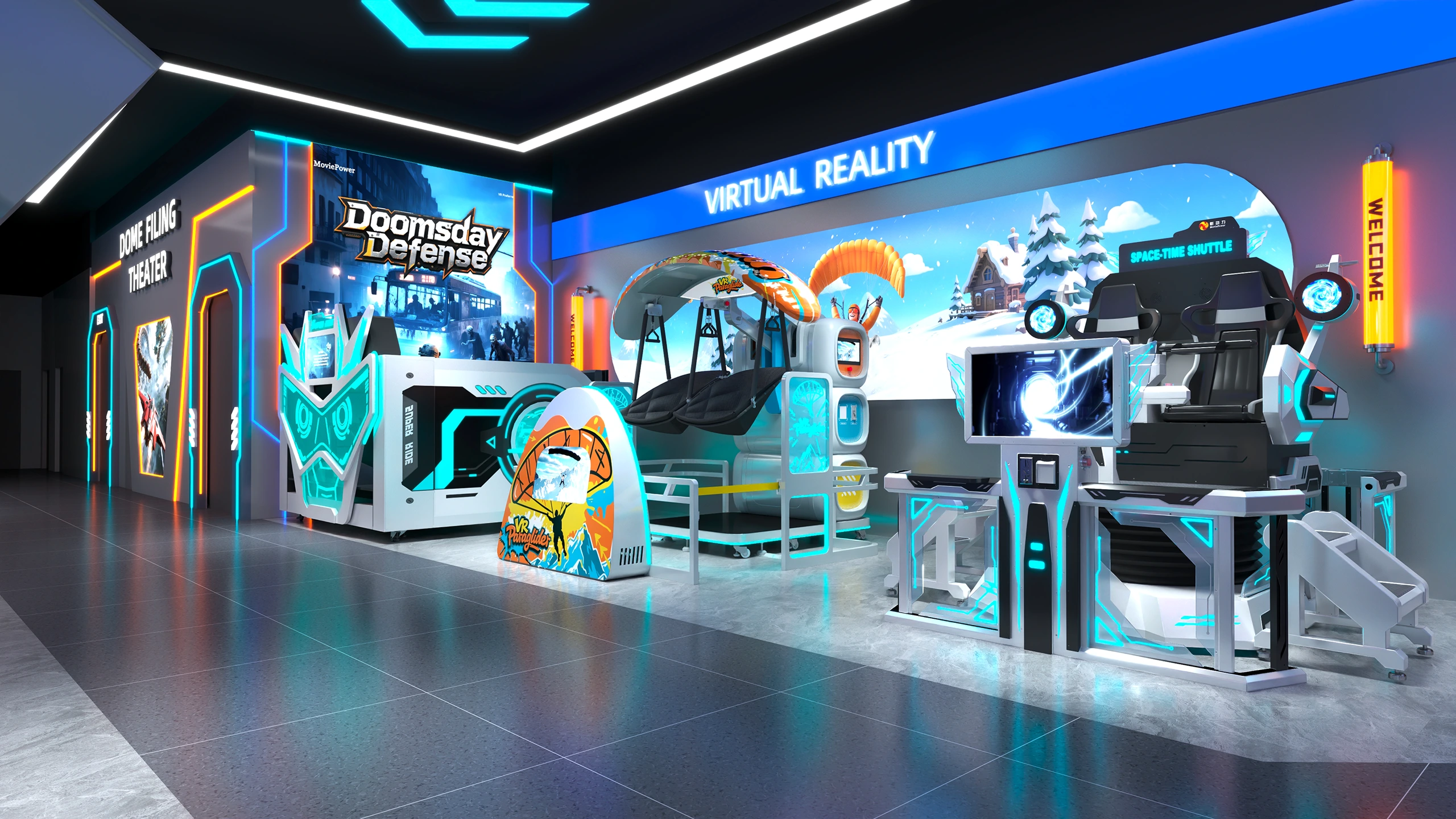 <span style="color: #ff5900">500-800㎡</span> <br/>Growth VR Entertainment Center